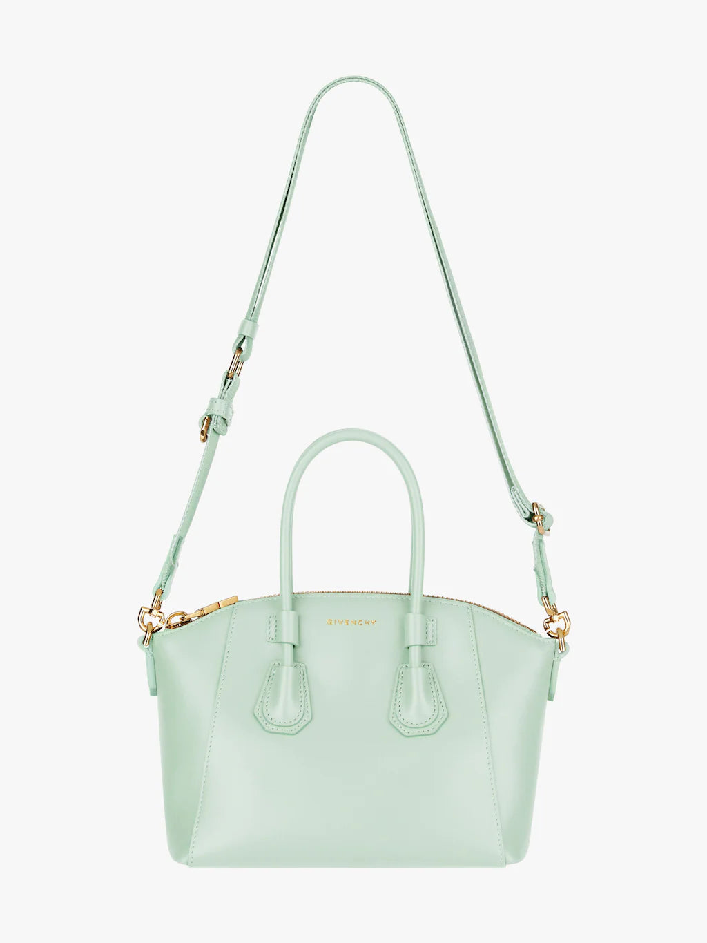 Mini Antigona Sport bag in leather CELADON