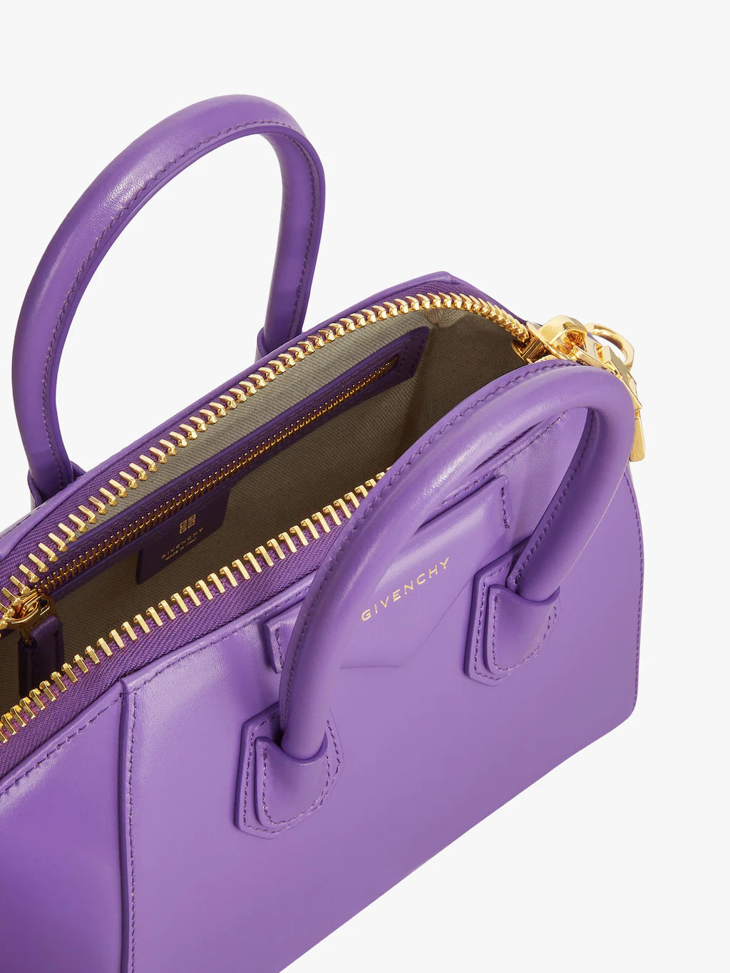 Mini Antigona bag in Box leather ULTRAVIOLET