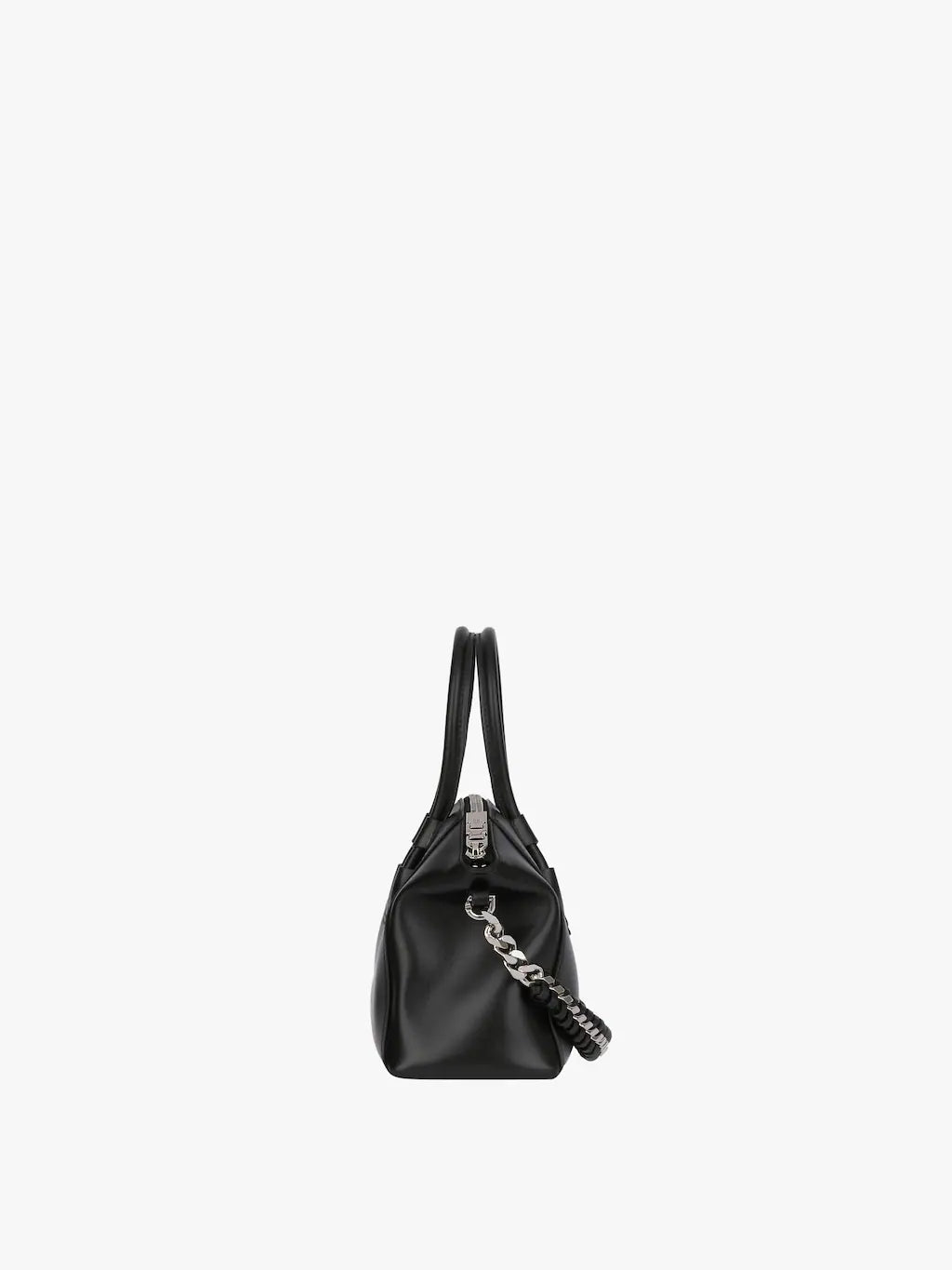 Mini Antigona Sport bag in leather with chain Black