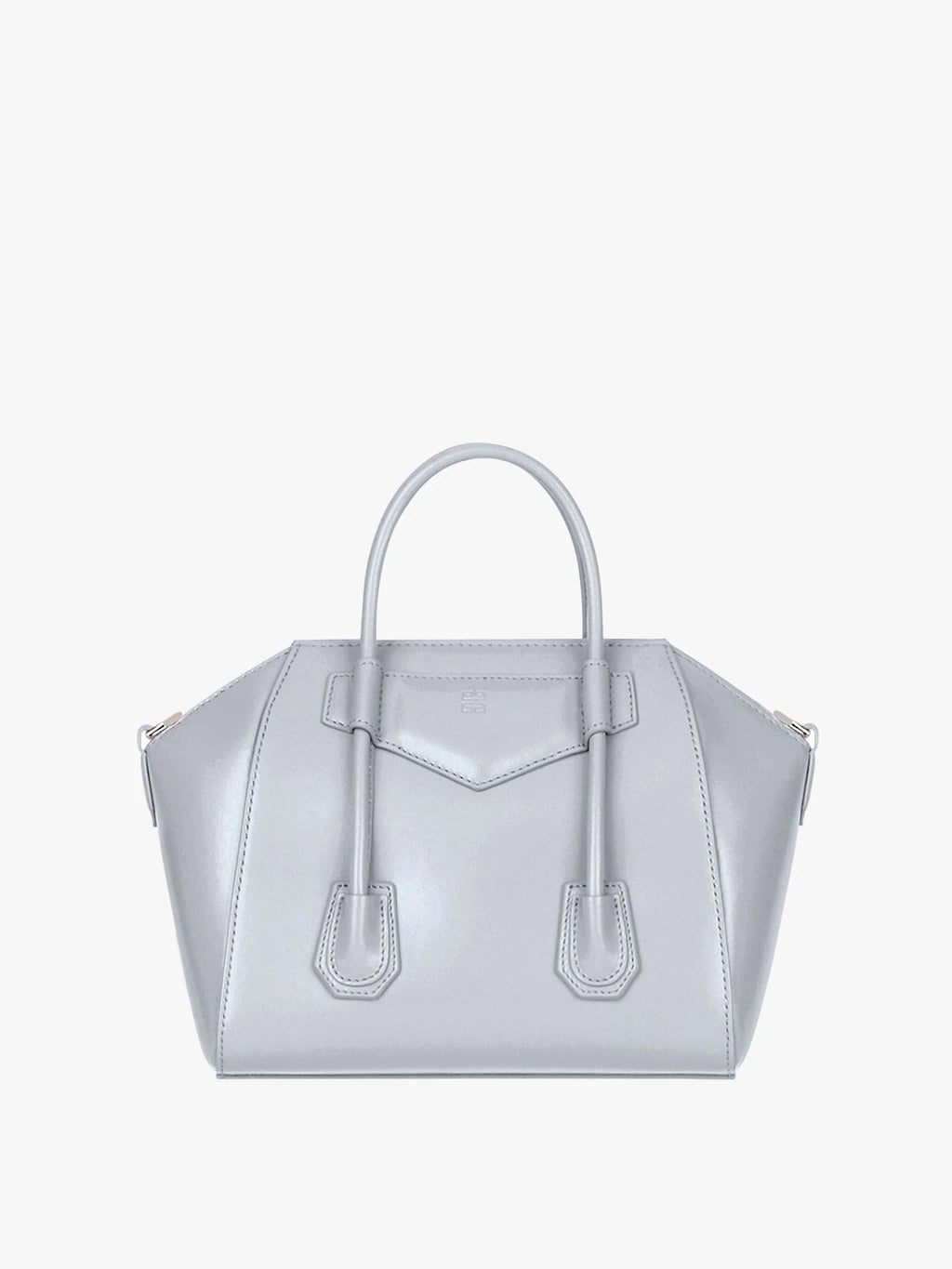 Small Antigona Lock bag in Box leather LIGHT GREY