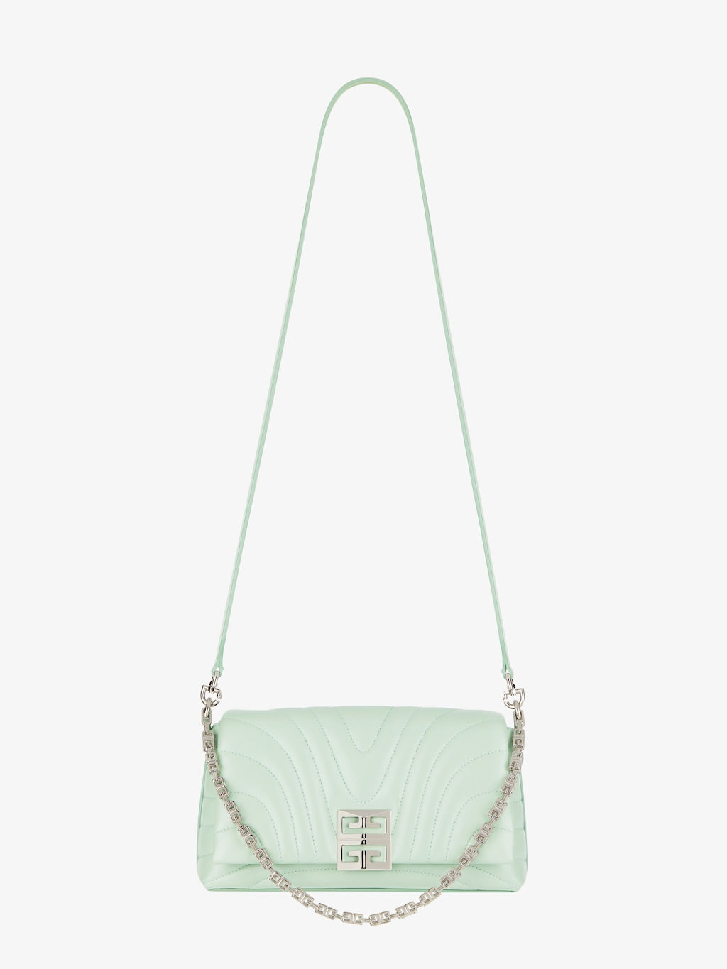 Small 4G Soft bag in quilted leather CELADON