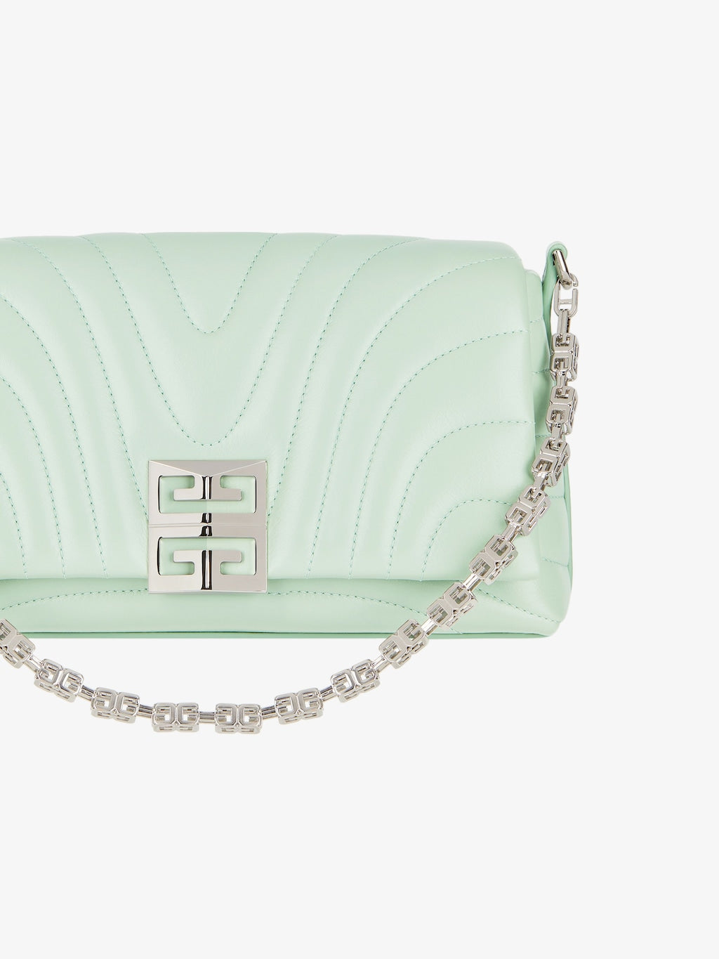 Small 4G Soft bag in quilted leather CELADON