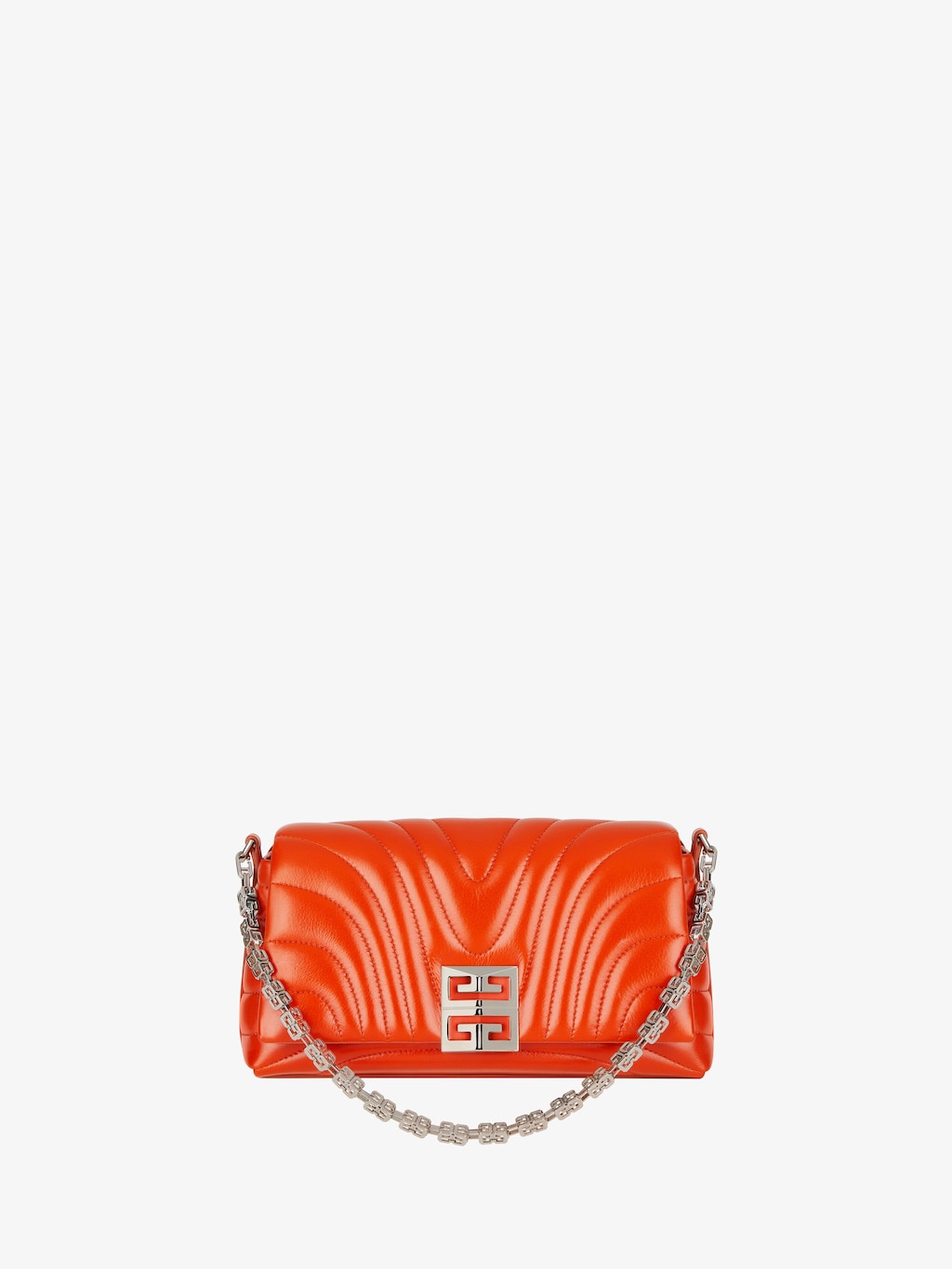 Small 4G Soft bag in quilted leather DARK ORANGE