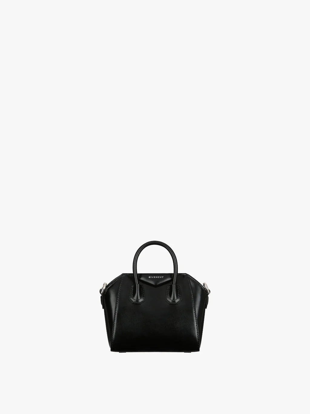 Micro Antigona bag in Box leather BLACK