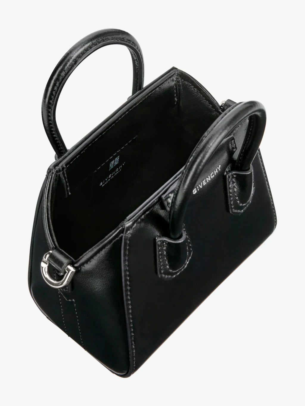 Micro Antigona bag in Box leather BLACK