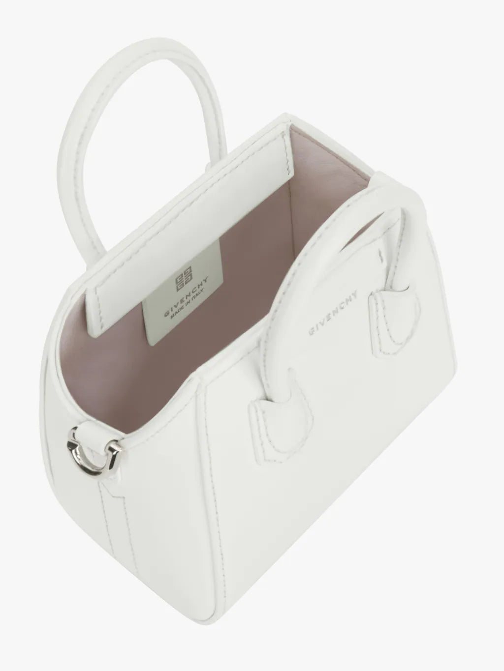 Micro Antigona bag in Box leather IVORY