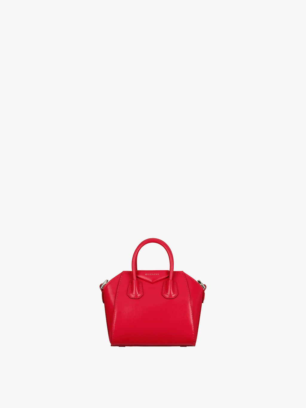 Micro Antigona bag in Box leather RED