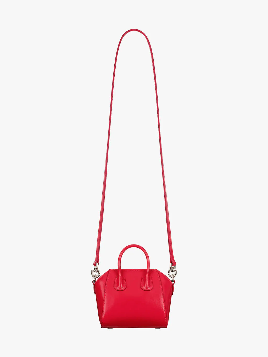 Micro Antigona bag in Box leather RED