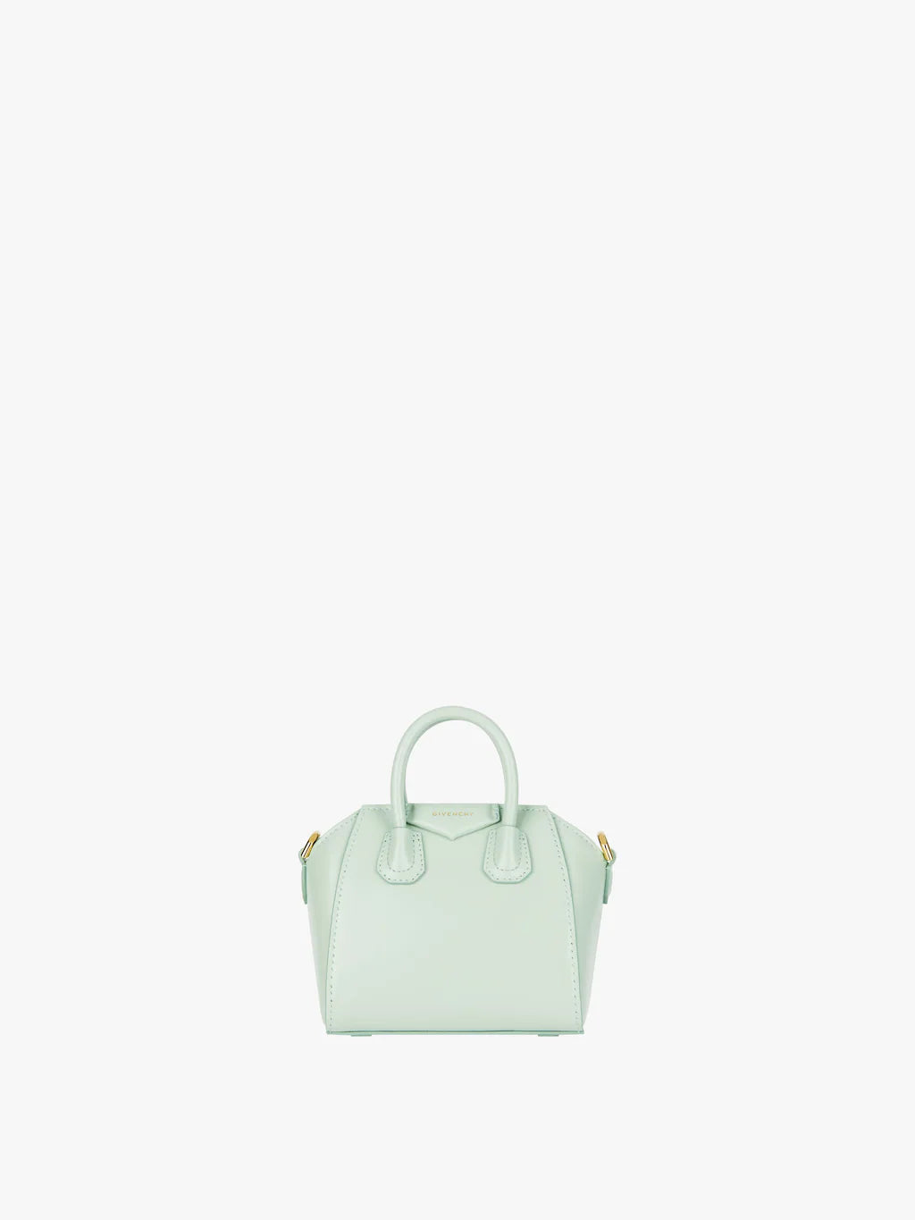 Micro Antigona bag in Box leather Celadon