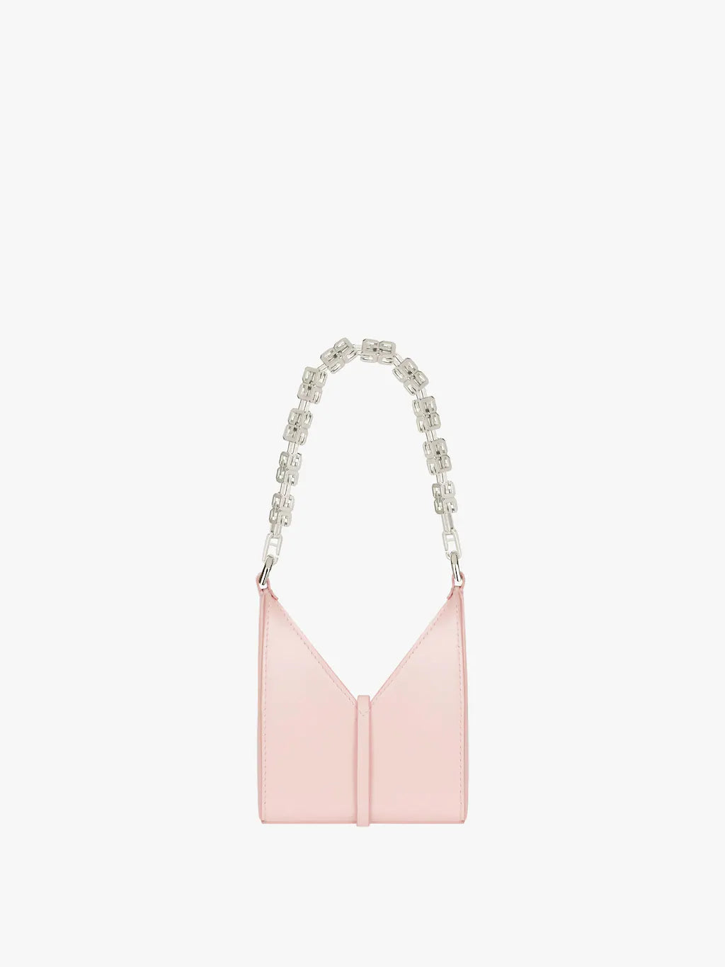 Micro Cut Out bag in Box leather with chain LIGHT PINK