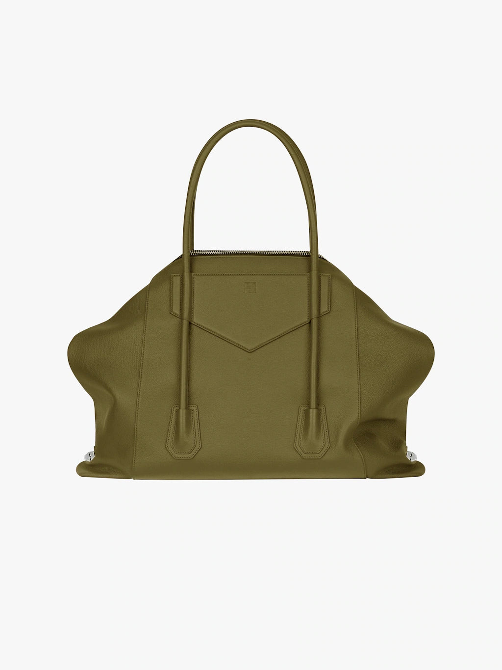 Large Antigona Lock Soft in grained leather DARK KHAKI