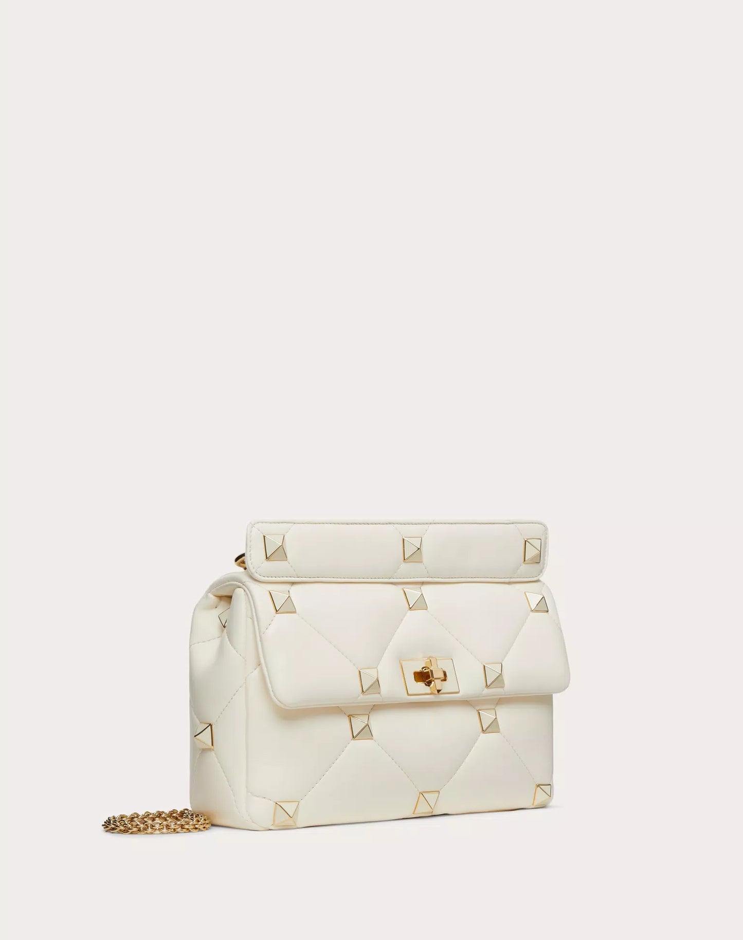 LARGE ROMAN STUD THE SHOULDER BAG IN NAPPA WITH CHAIN AND ENAMELED STUDS