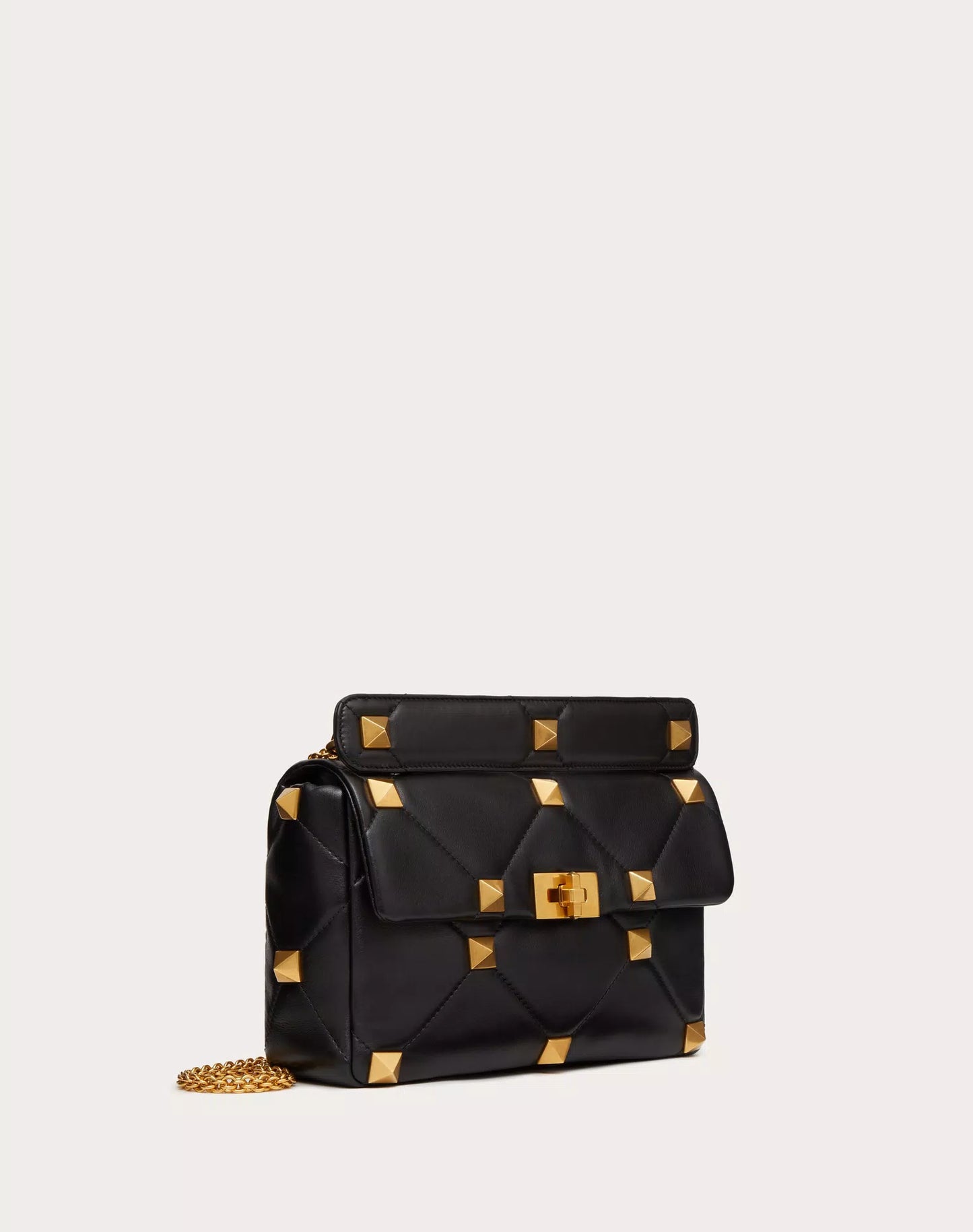 LARGE ROMAN STUD THE SHOULDER BAG IN NAPPA WITH CHAIN