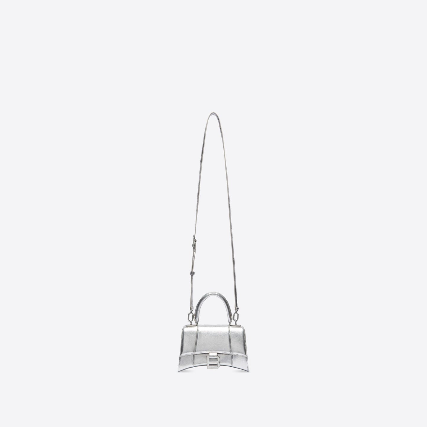 WOMEN'S HOURGLASS XS HANDBAG IN SILVER