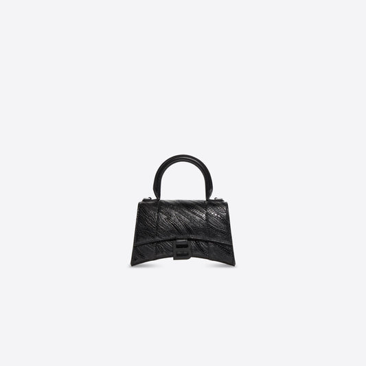 YEAR OF THE TIGER HOURGLASS XS HANDBAG IN BLACK