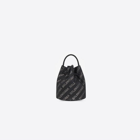 WOMEN'S WHEEL XS DRAWSTRING BUCKET BAG IN BLACK