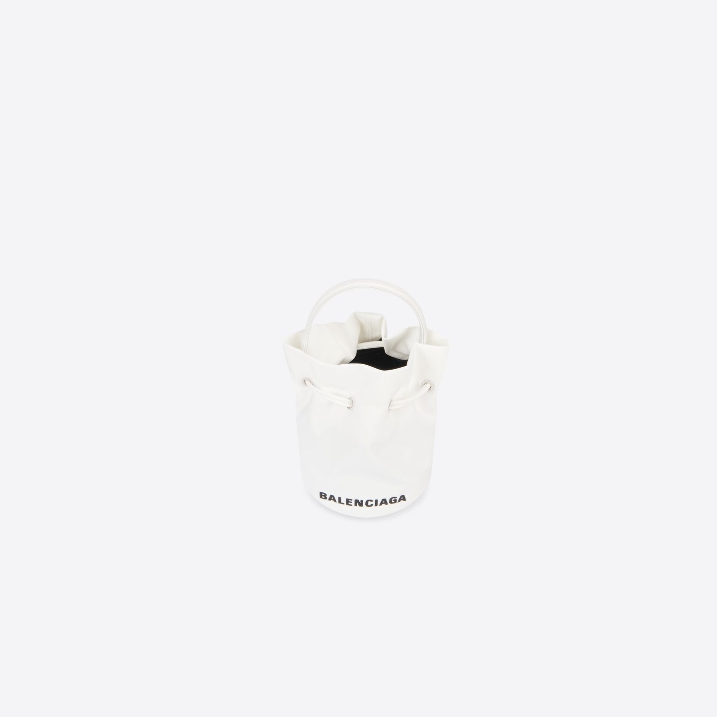 WOMEN'S WHEEL XS DRAWSTRING BUCKET BAG IN WHITE