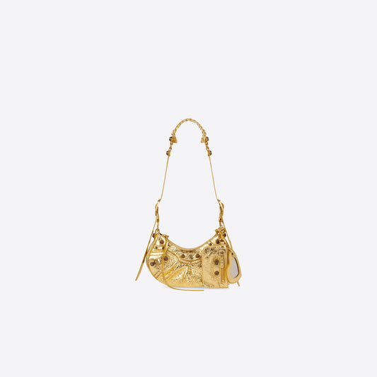 WOMEN'S LE CAGOLE XS SHOULDER BAG IN GOLD