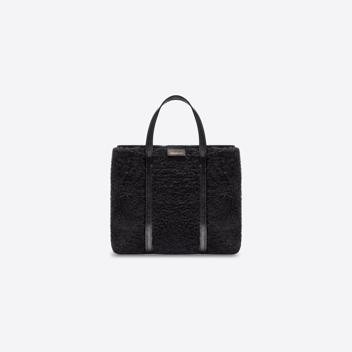 WOMEN'S BARBES MEDIUM EAST-WEST SHOPPER BAG IN SHEARLING IN BLACK