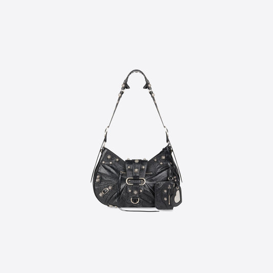 WOMEN'S LE CAGOLE MEDIUM SHOULDER BAG IN BLACK