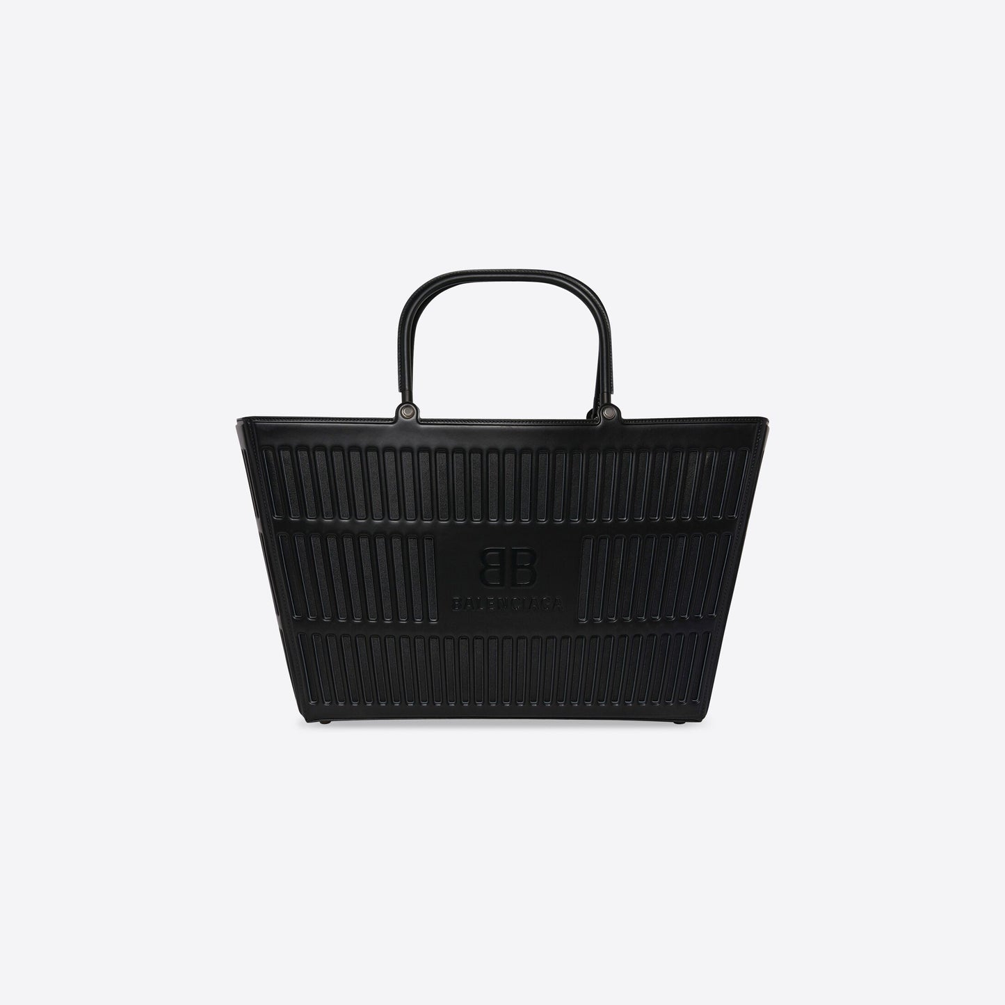 MAG LARGE BASKET BAG IN THERMOFORMED SMOOTH CALFSKIN IN BLACK