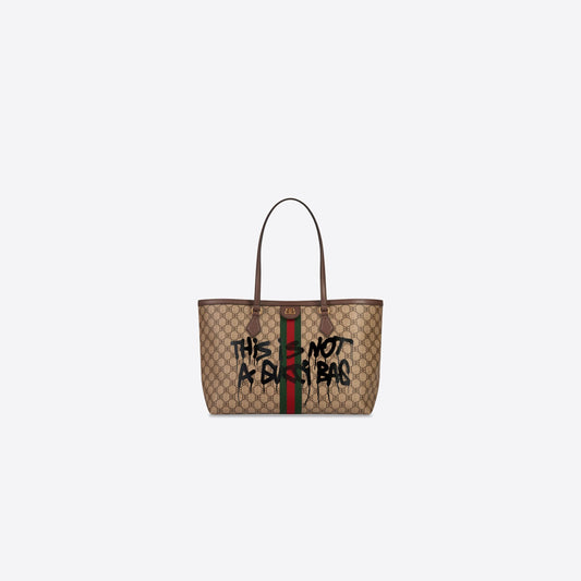 WOMEN'S HACKER GRAFFITI MEDIUM TOTE BAG IN COATED CANVAS IN BEIGE