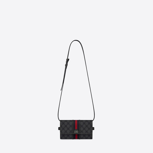 WOMEN'S HACKER MINI BAG IN JACQUARD CANVAS IN BLACK