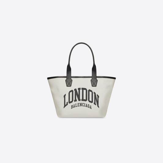 WOMEN'S CITIES LONDON JUMBO SMALL TOTE BAG IN BEIGE