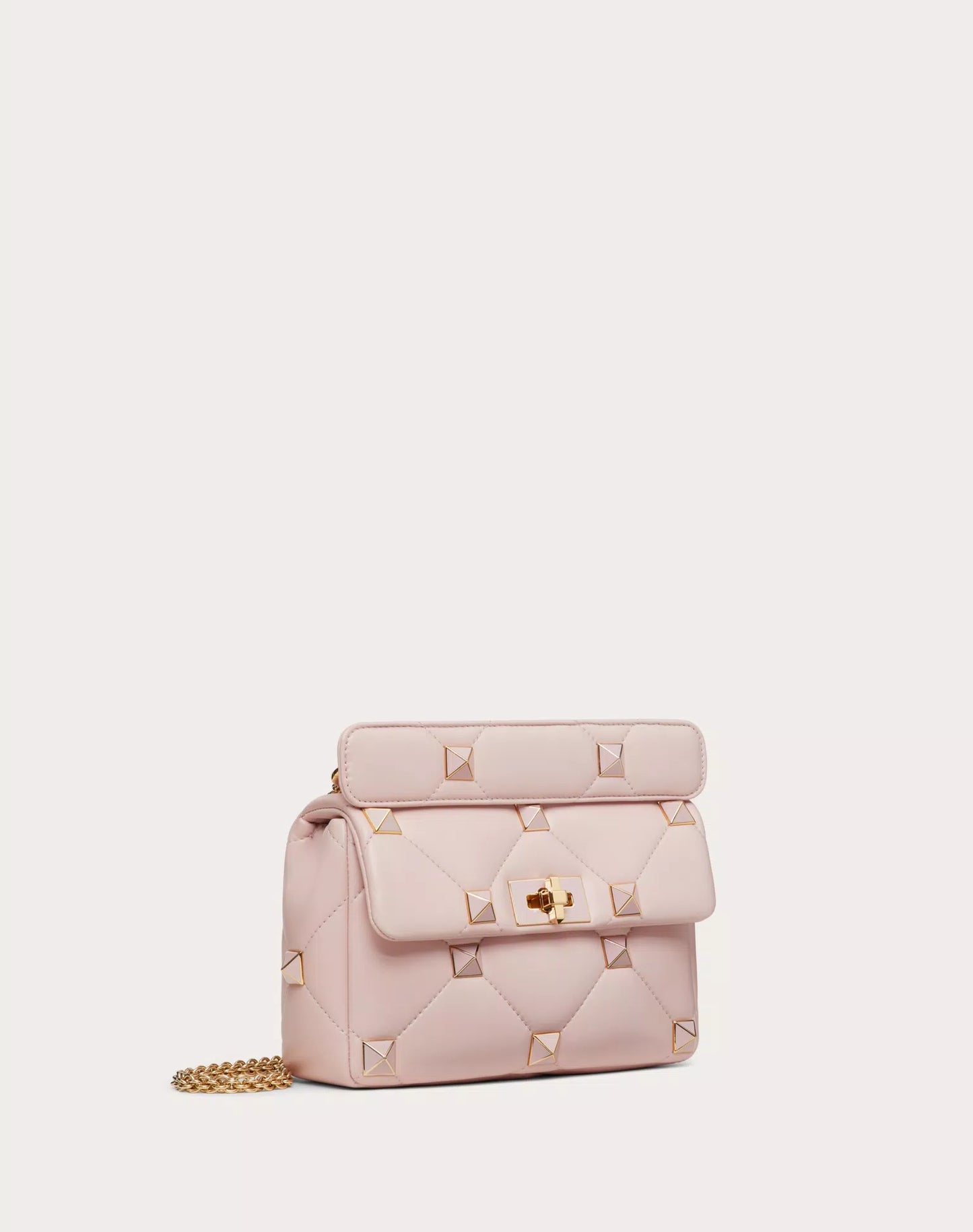 MEDIUM ROMAN STUD THE SHOULDER BAG IN NAPPA WITH CHAIN AND ENAMELED STUDS