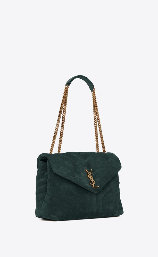 ALGAE LOULOU MEDIUM BAG IN Y-QUILTED SUEDE