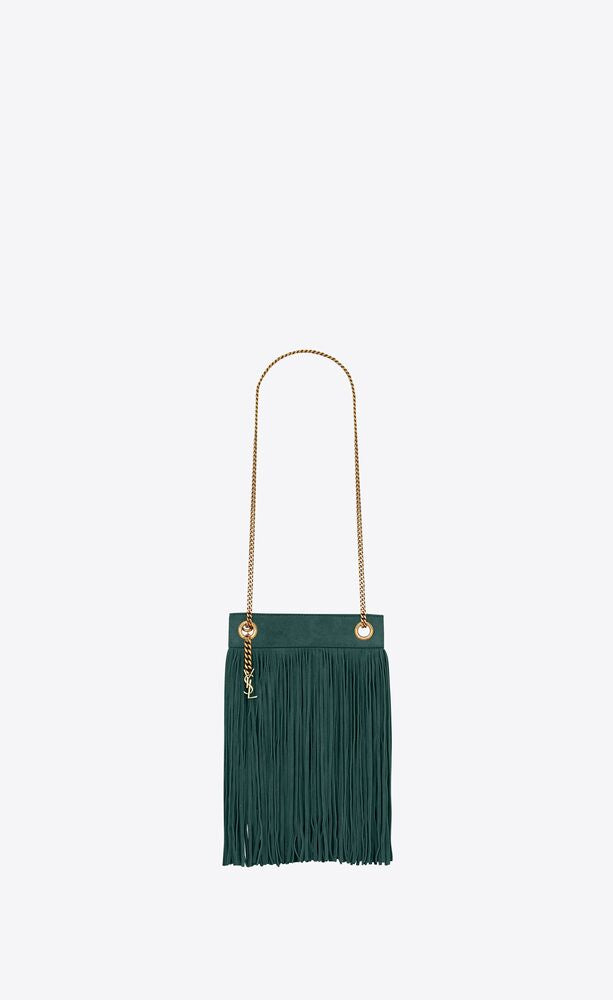 SEA TURQUOISE GRACE SMALL CHAIN BAG IN SUEDE