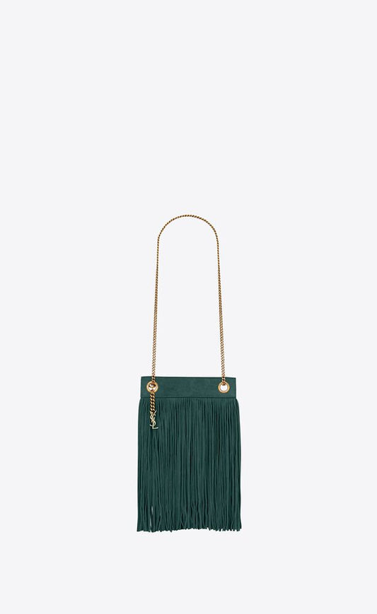 SEA TURQUOISE GRACE SMALL CHAIN BAG IN SUEDE