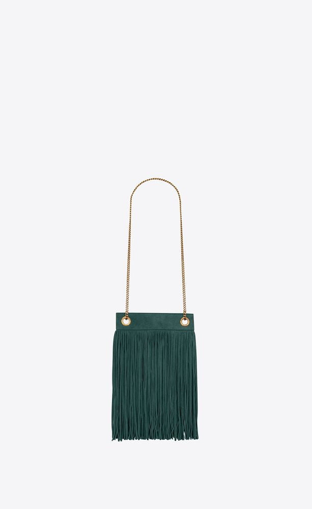 SEA TURQUOISE GRACE SMALL CHAIN BAG IN SUEDE