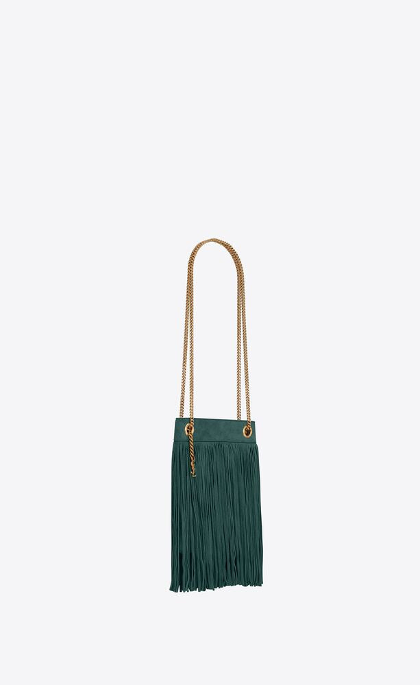 SEA TURQUOISE GRACE SMALL CHAIN BAG IN SUEDE