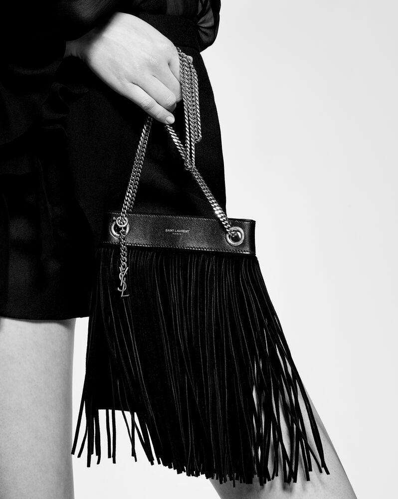 GRACE SMALL CHAIN BAG IN LAMBSKIN AND SUEDE