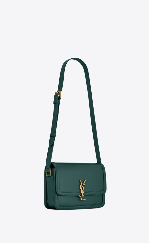 SEA TURQUOISE SOLFERINO MEDIUM SATCHEL IN BOX SAINT LAURENT LEATHER