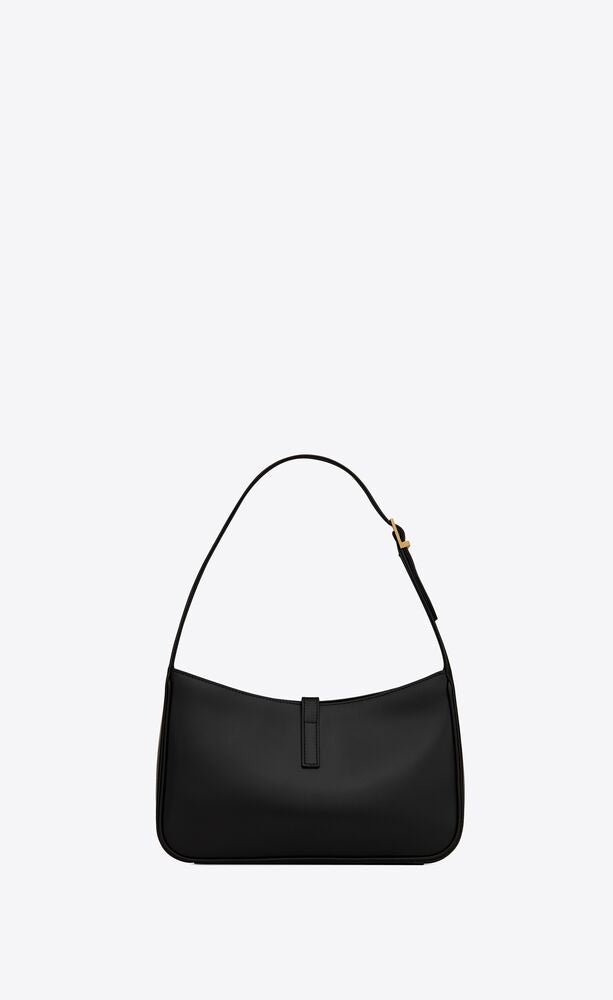 NOIR LE 5 À 7 HOBO BAG IN SMOOTH LEATHER