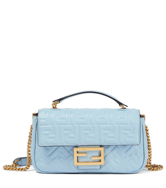 Baguette Chain Midi leather crossbody bag