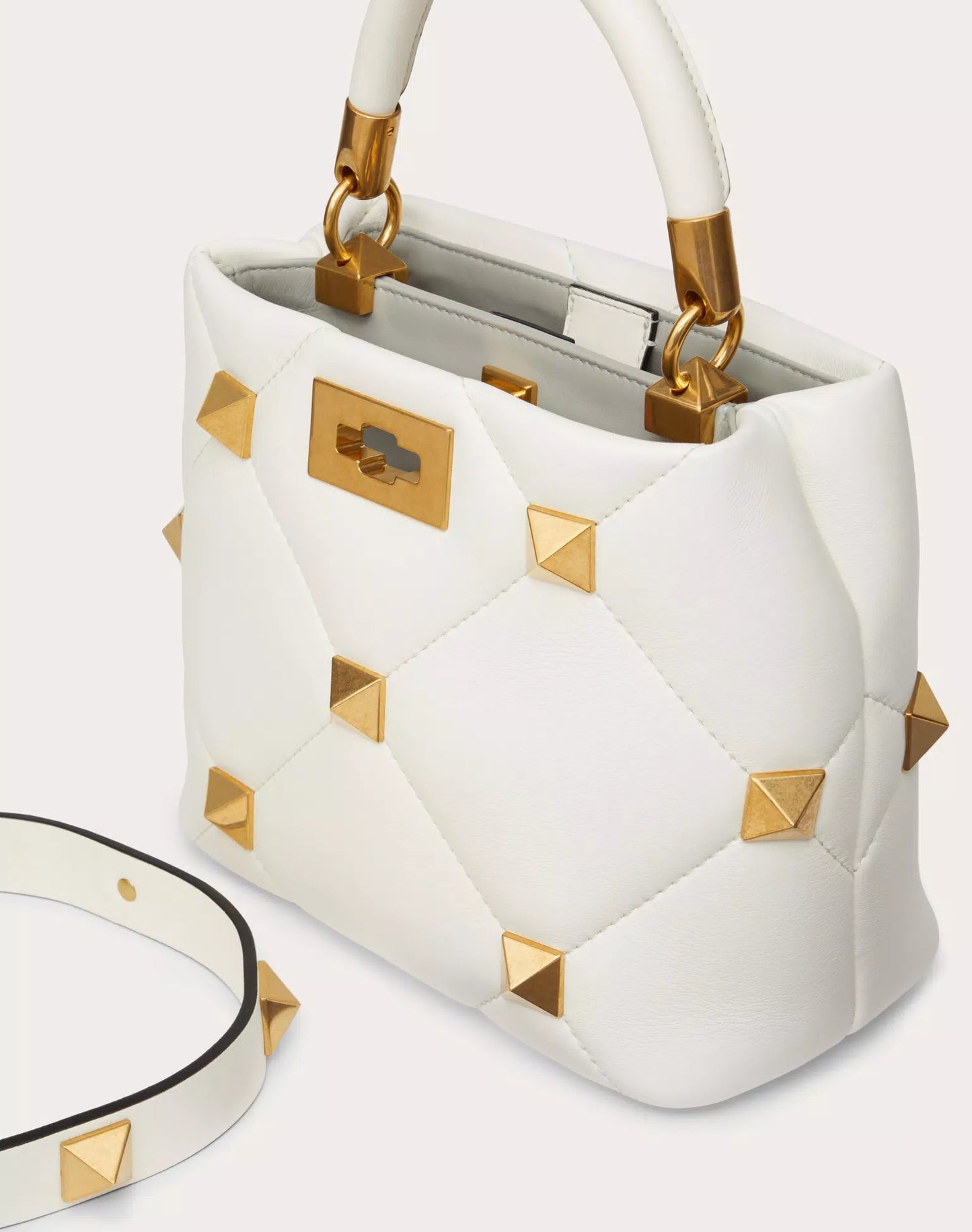 SMALL ROMAN STUD THE HANDLE BAG IN NAPPA