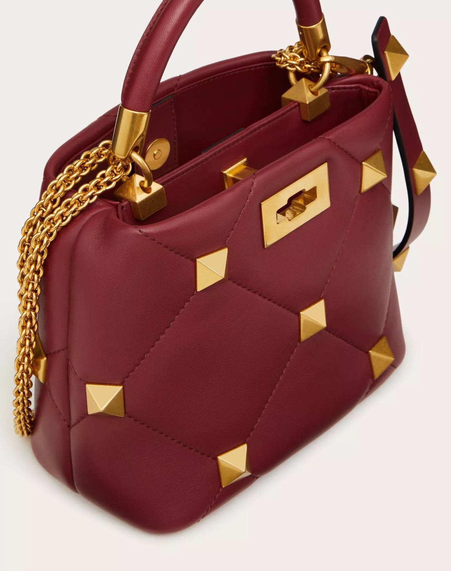 SMALL ROMAN STUD THE HANDLE BAG IN NAPPA