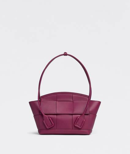 Small intreccio grained leather top handle bag