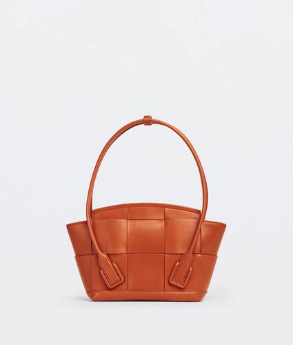 Small intreccio leather top handle bag