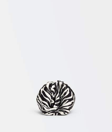 Zebra printed leather clutch