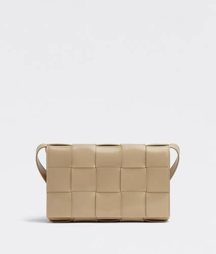 Intreccio brushed leather cross-body bag