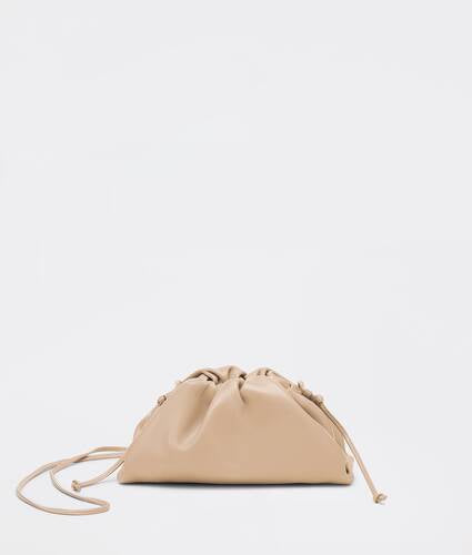 Mini leather clutch with strap