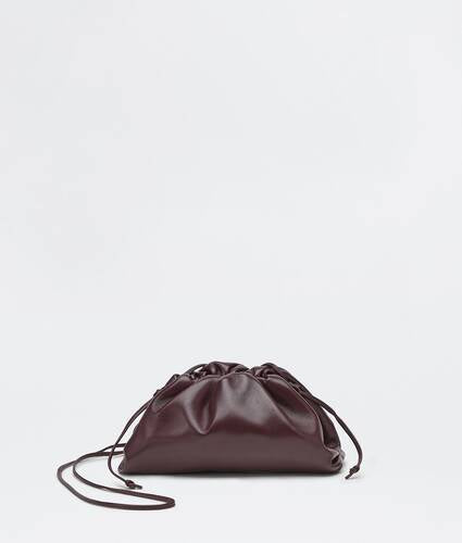 Mini leather clutch with strap