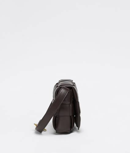 Padded intreccio leather cross-body bag