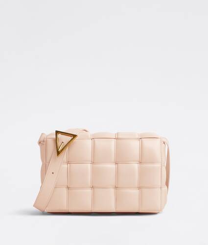 Padded intreccio leather cross-body bag