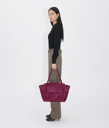 Medium Leather Intreccio Arco Top-Handle Bag