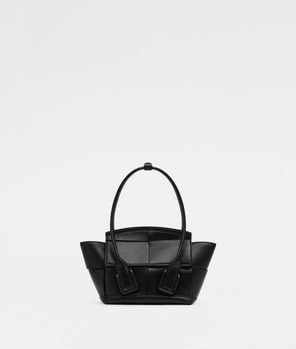 Mini intreccio leather bag with top handle and detachable strap